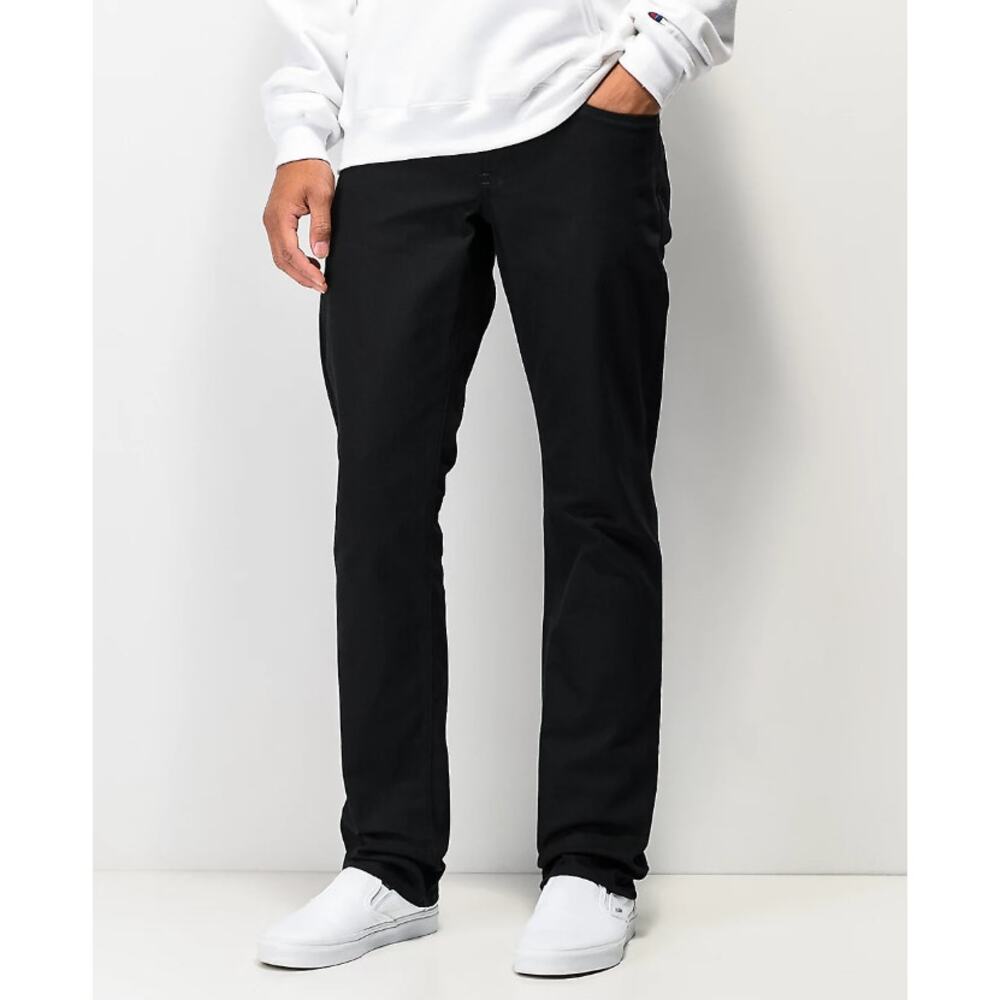 Empyre Skeletor Jeans Black Low Rise Mens 32 Slim Flare Minimal Skate Streetwear